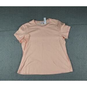 New Standard James Perse Womens L Peach Orange Cotton T Shirt Short Sleeve